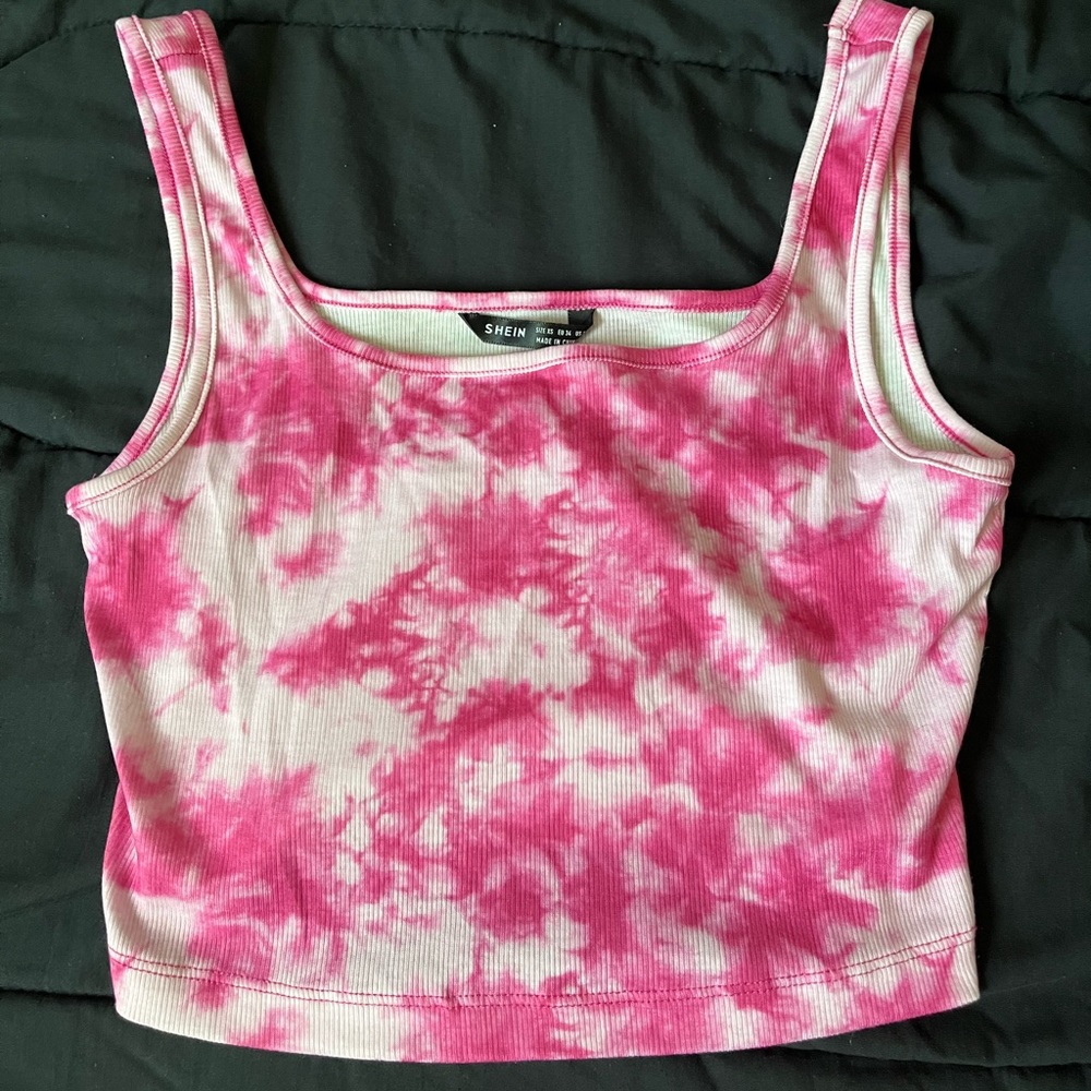 SHEIN tie dye crop top